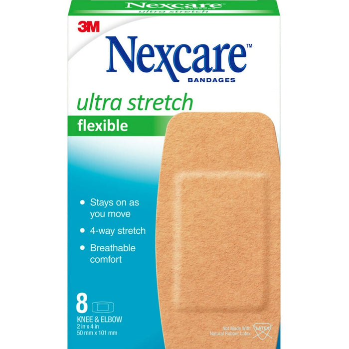 Nexcare Ultra Stretch Adhesive Bandages  Knee & Elbow - 8 ct