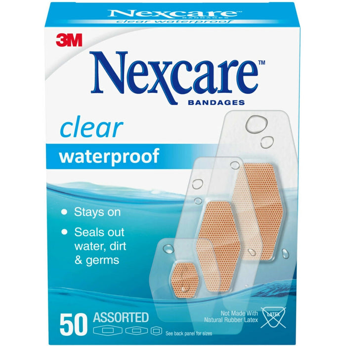 Nexcare Waterproof Clear Bandages Assorted Sizes