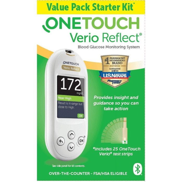 OneTouch Verio Reflect Blood Glucose Meter Value Starter Kit