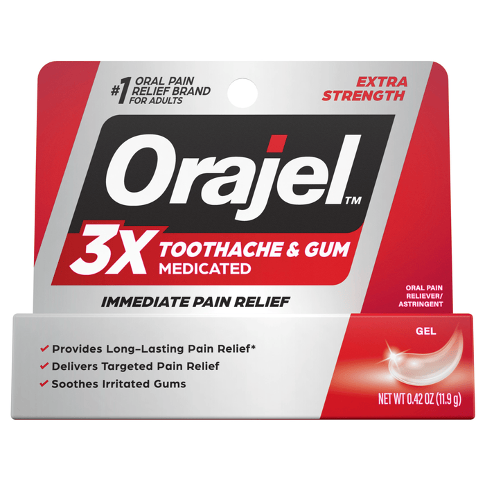 Orajel 3X Medicated For Toothache & Gum Gel