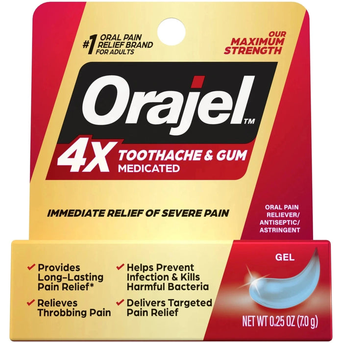 Orajel 4X Medicated For Toothache & Gum Gel