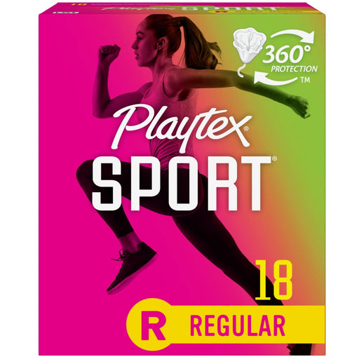 Playtex Sport Plastic Tampons Unscented Regular Super Absorbency