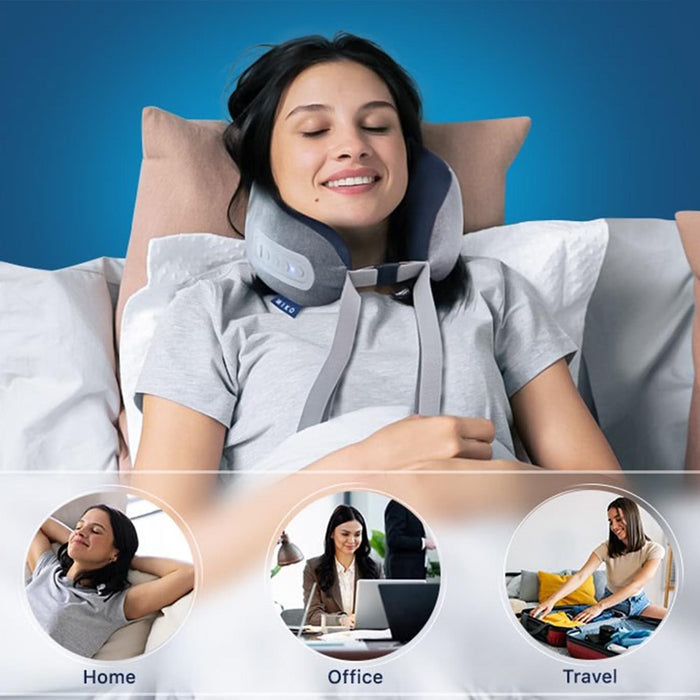 Miko Snug Neck Massage Pillow with Memory Foam & Heat