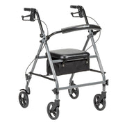 Drive Steel Rollator with 6" Wheels, Knockdown - Grey