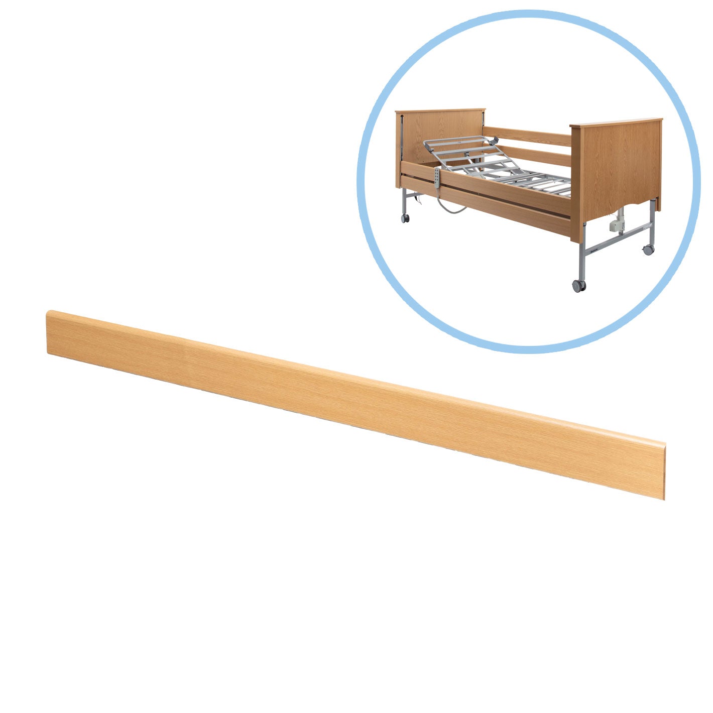 Drive Single Wooden 2-Bar Side Rail