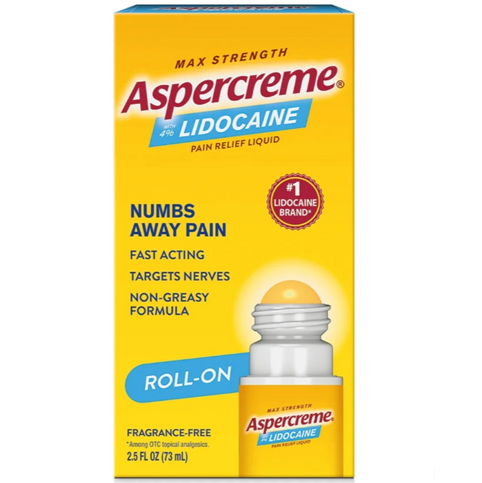 Aspercreme Lidocaine Fragrance-Free Pain Relief Roll-On