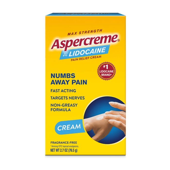 Aspercreme Lidocaine Pain Relief Cream Fragrance Free