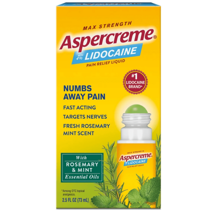 Aspercreme Lidocaine Pain Relief Roll-On With Essential Oils