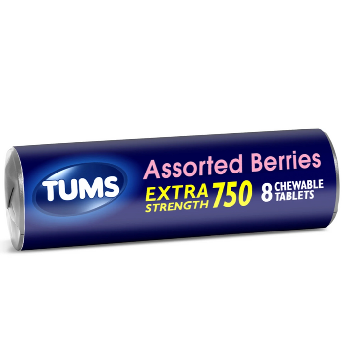 Tums Extra Strength 750 Tablets Assorted Berries - 8 Ct