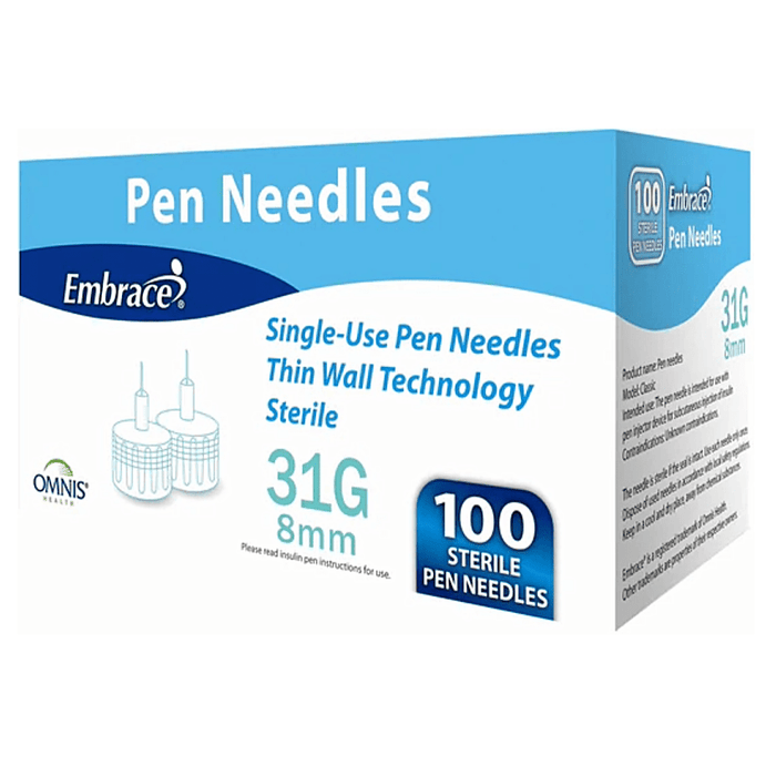 Embrace Insulin Pen Needles - 100 Ct