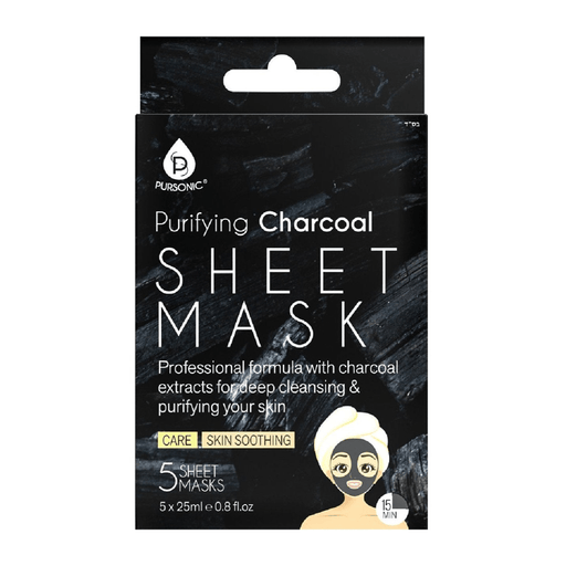 Pursonic Purifying Charcoal Sheet Mask - 5 Ct