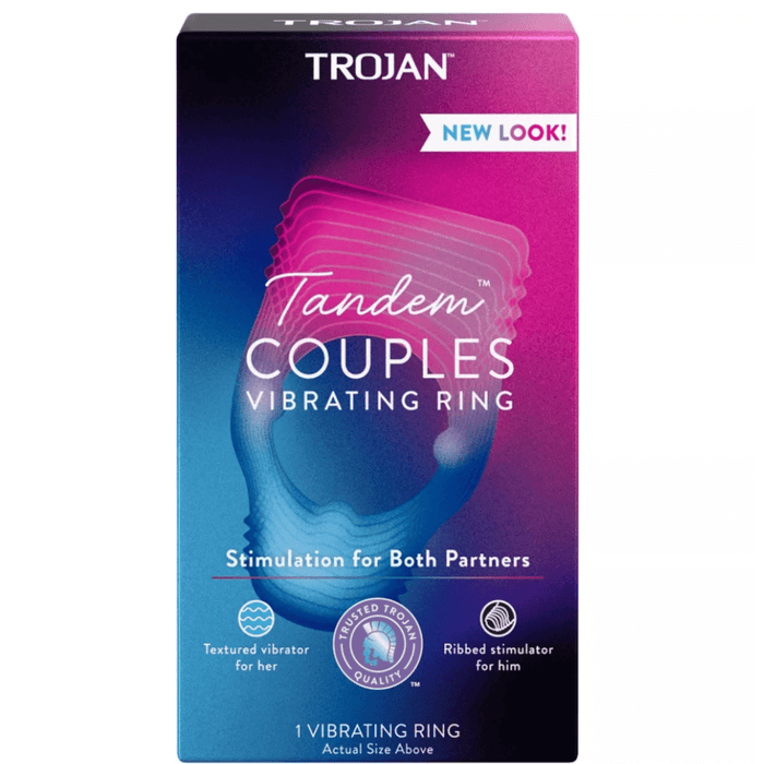 Trojan Tandem Couples Vibrating Ring