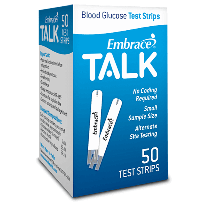 Embrace TALK Blood Glucose Test Strips