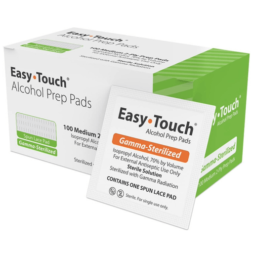 EasyTouch 2-Ply Alcohol Sterilized Pads Medium - 100 Ct