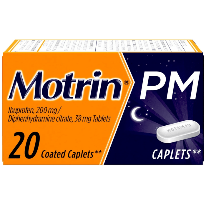 Motrin PM Pain Reliever/Nighttime Sleep-Aid Coated Caplets