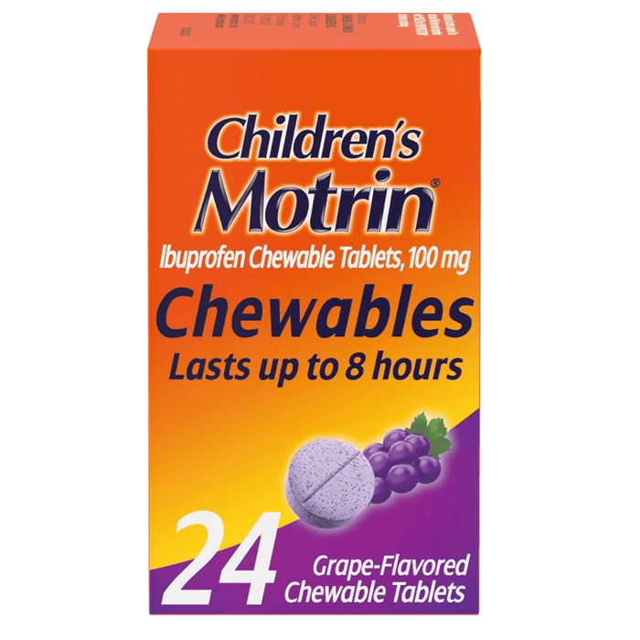 Motrin Children's Ibuprofen Chewables Pain & Fever Relief -24 Ct