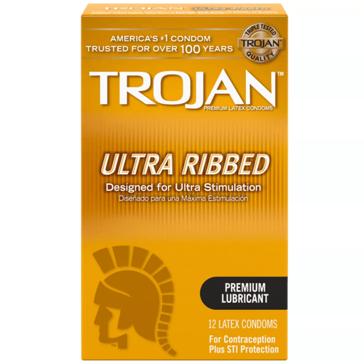 Trojan Stimulations Ultra Ribbed Lubricated Condom