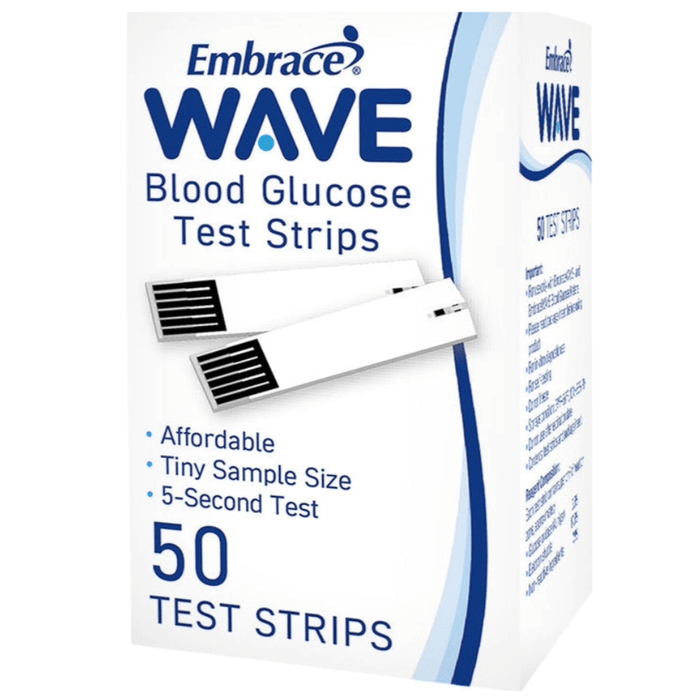 Embrace Wave Blood Glucose Test Strips - 50 Ct