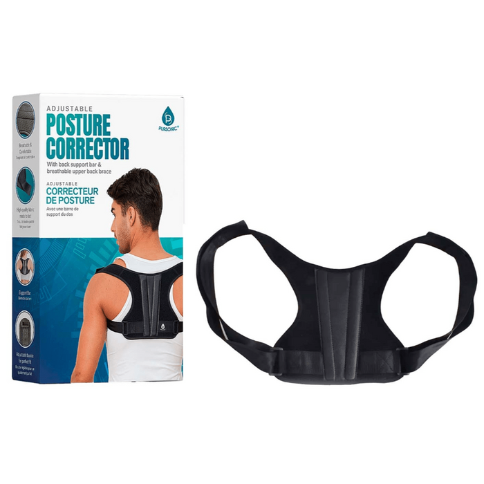 Pursonic Adjustable Posture Corrector with Neck Clavicle & Back Support Brace