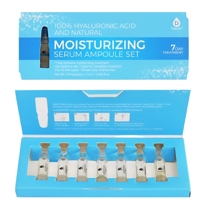 Pursonic 100% Hyaluronic Acid & Natural Moisturizing Serum Ampoule Set