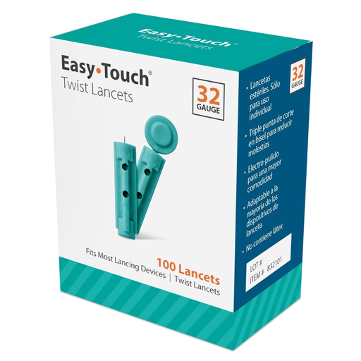 Easy Touch Twist Lancets 32 Gauge - 100 Ct