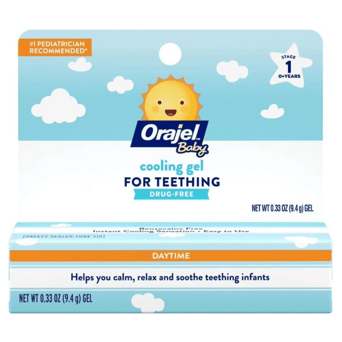 Orajel Non-Medicated Cooling Teething Gel Daytime