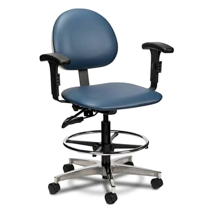 Clinton Lab Stool with Contour Seat and Backrest Chair with Arms Option