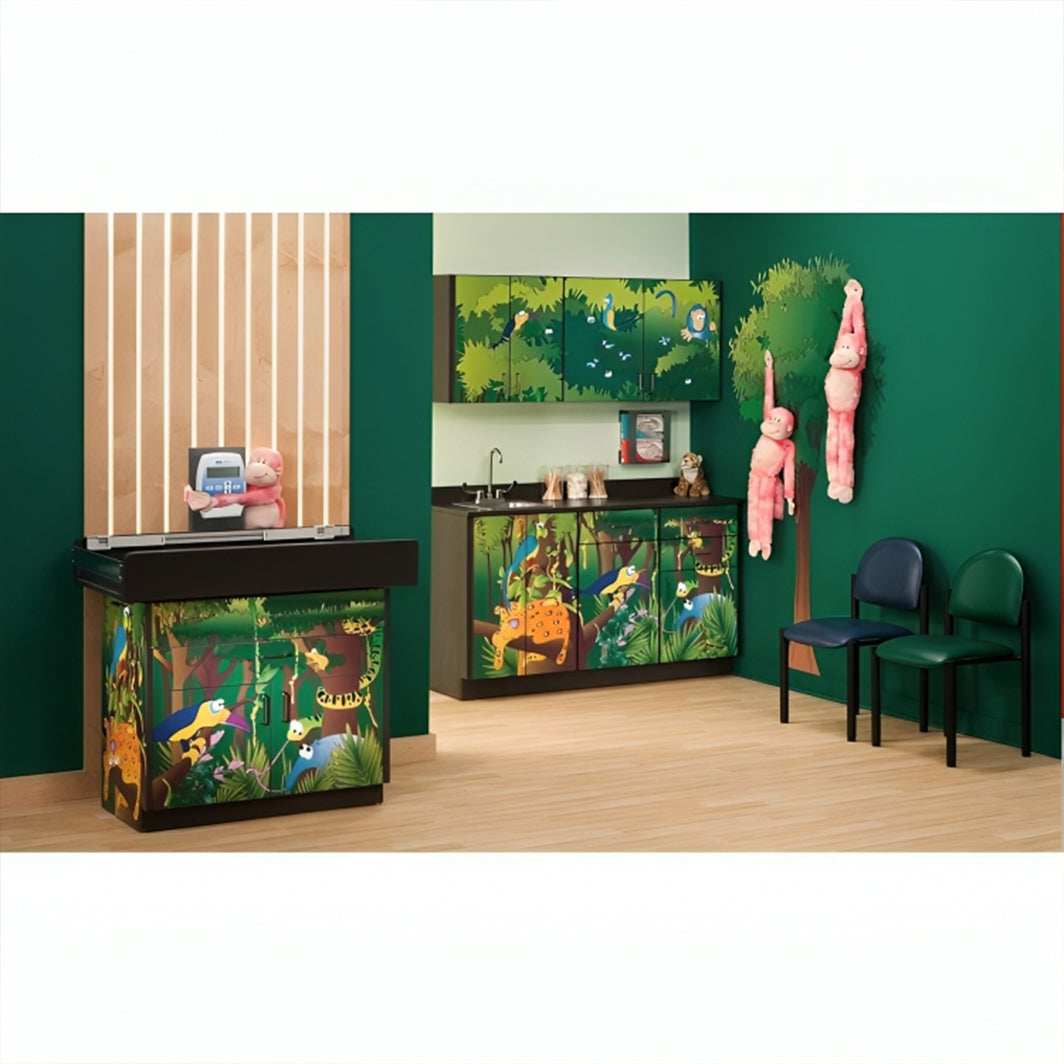 Clinton Complete Rainforest Follies Exam Room Pediatric Scale Table and Cabinets