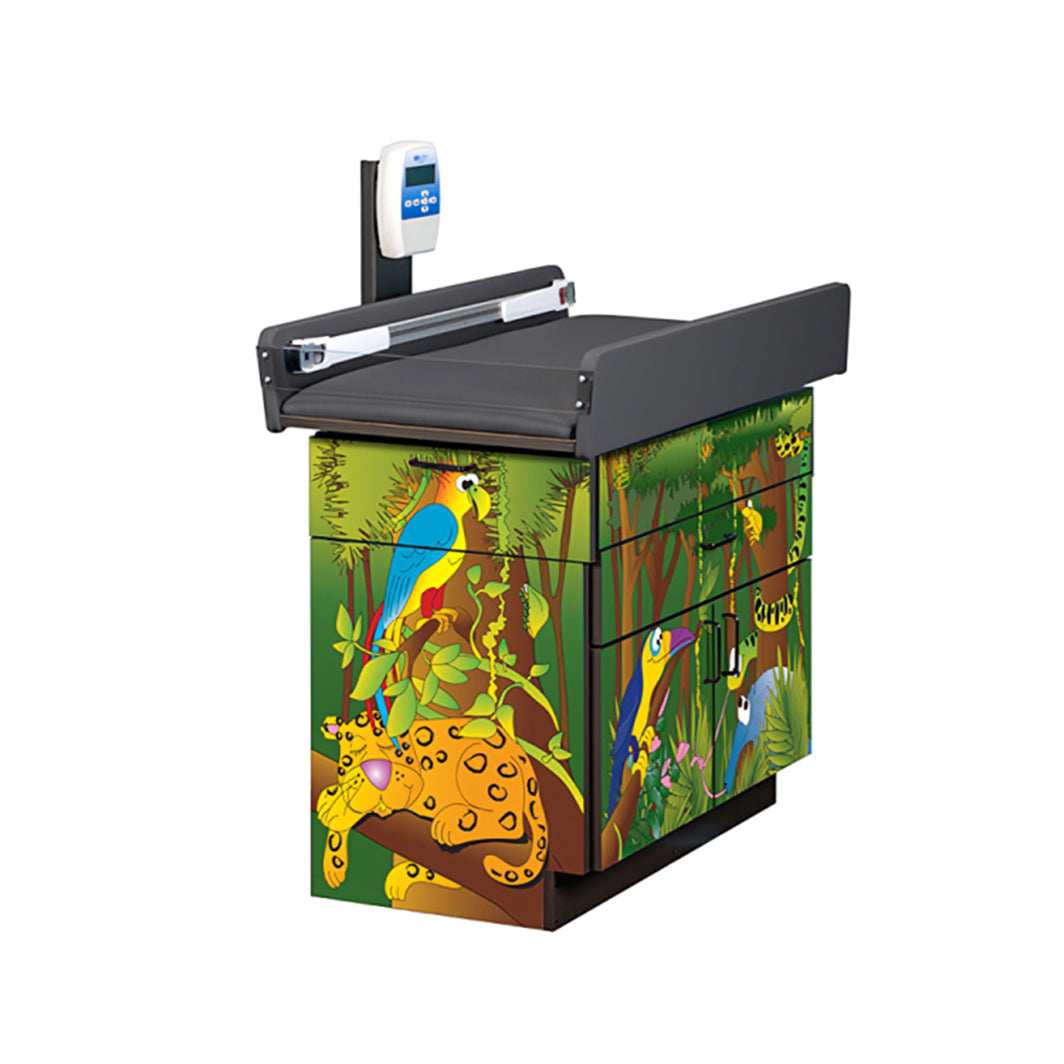 Clinton Complete Rainforest Follies Exam Room Pediatric Scale Table and Cabinets