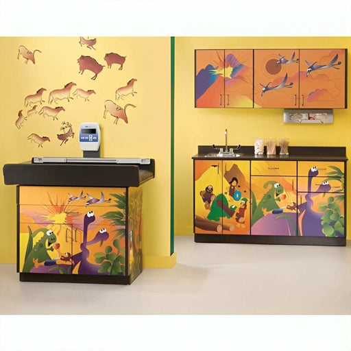 Clinton Complete Dino Days Exam Room Pediatric Scale Table and Cabinets