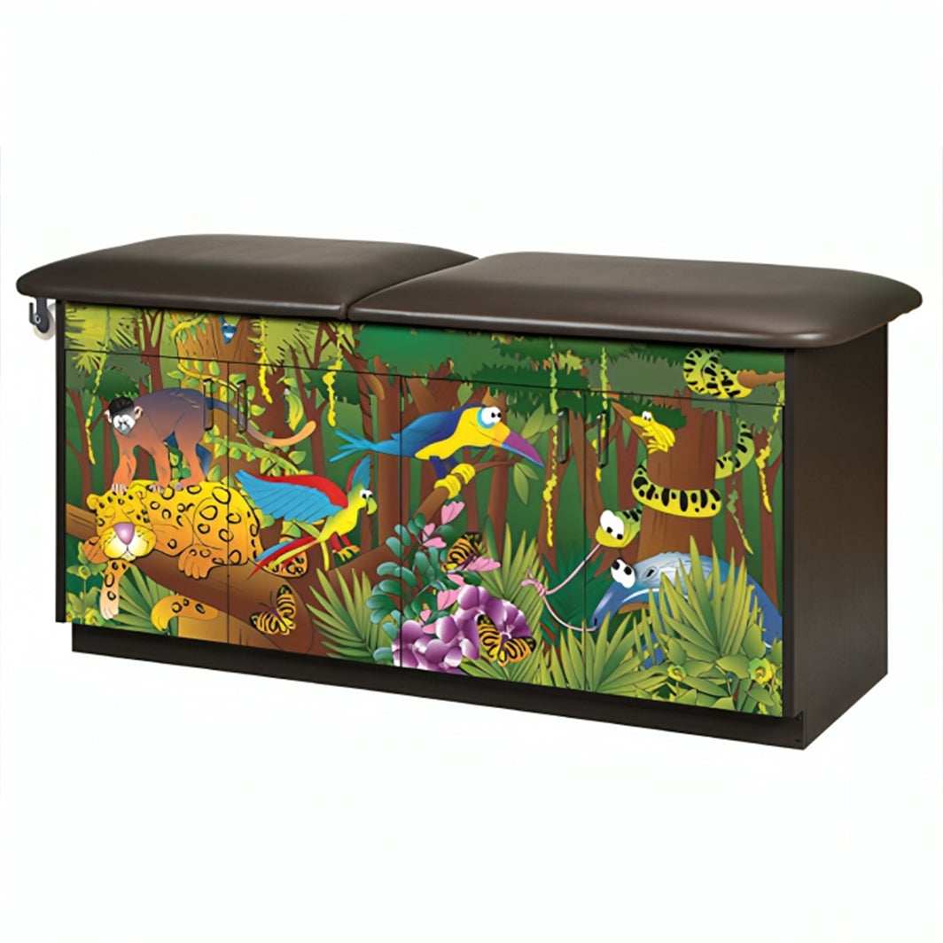 Clinton Complete Rainforest Follies Pediatric Treatment Table and Cabinets