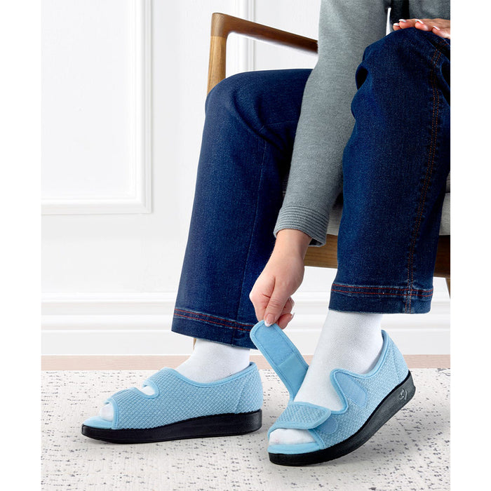 Silverts Women's Easy Closure Extra-Wide Diabetic Sandal for Indoors & Outdoors