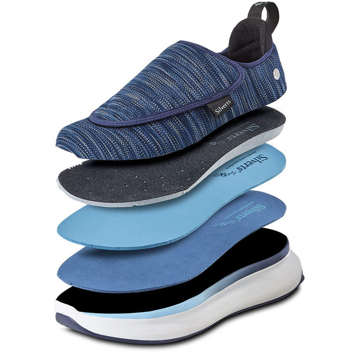 Zapatos para diabéticos Silverts, ajustables, extra anchos y cómodos para mujer con cierres fáciles