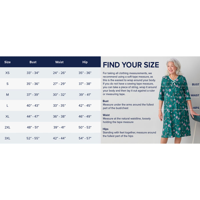 Silverts Limited Edition Women's Open Back Hospital and Homecare Gown