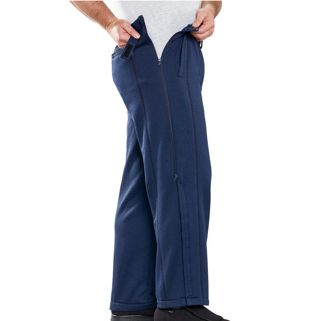 Silverts Men's Easy Touch Side Zip Adaptive Tearaway Pants with Catheter Access