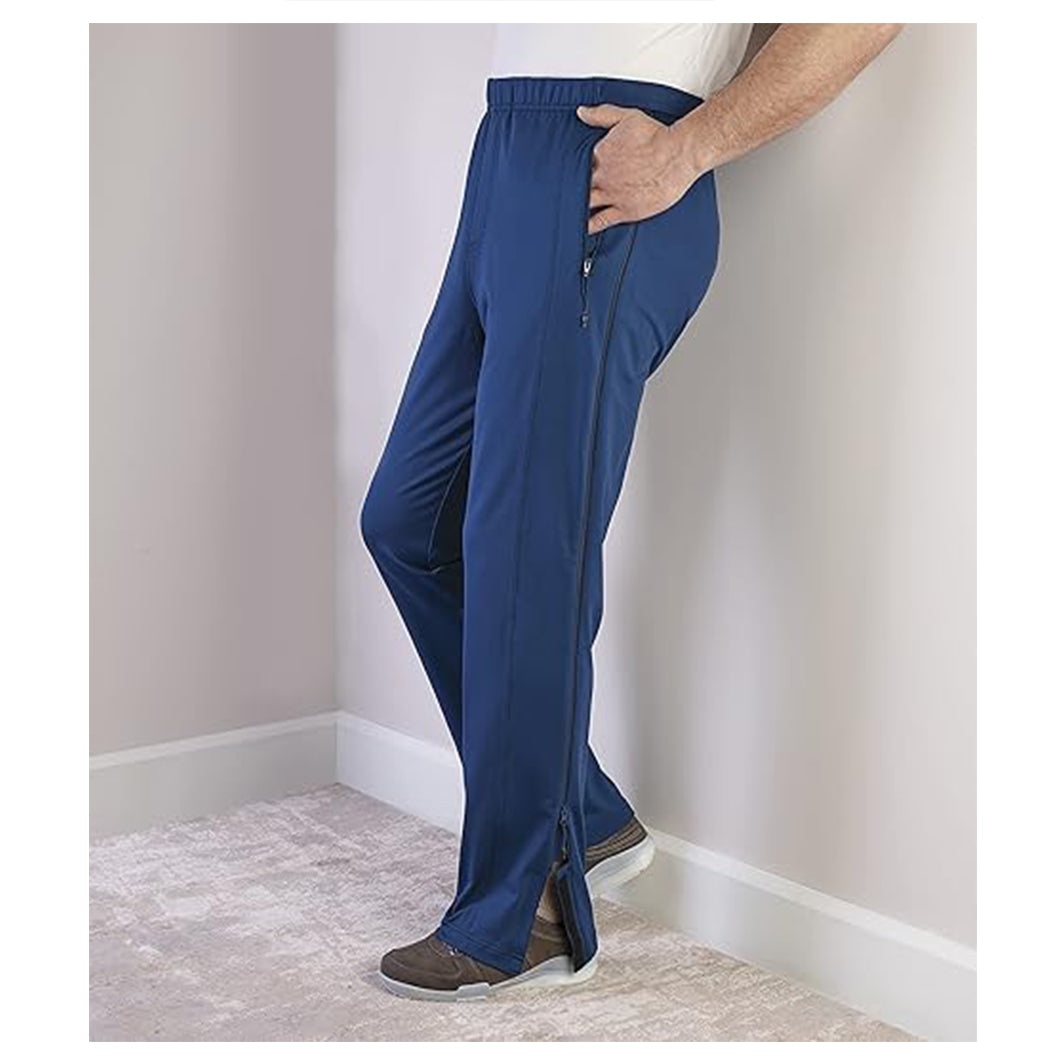 Silverts Men's Easy Touch Side Zip Adaptive Tearaway Pants with Catheter Access