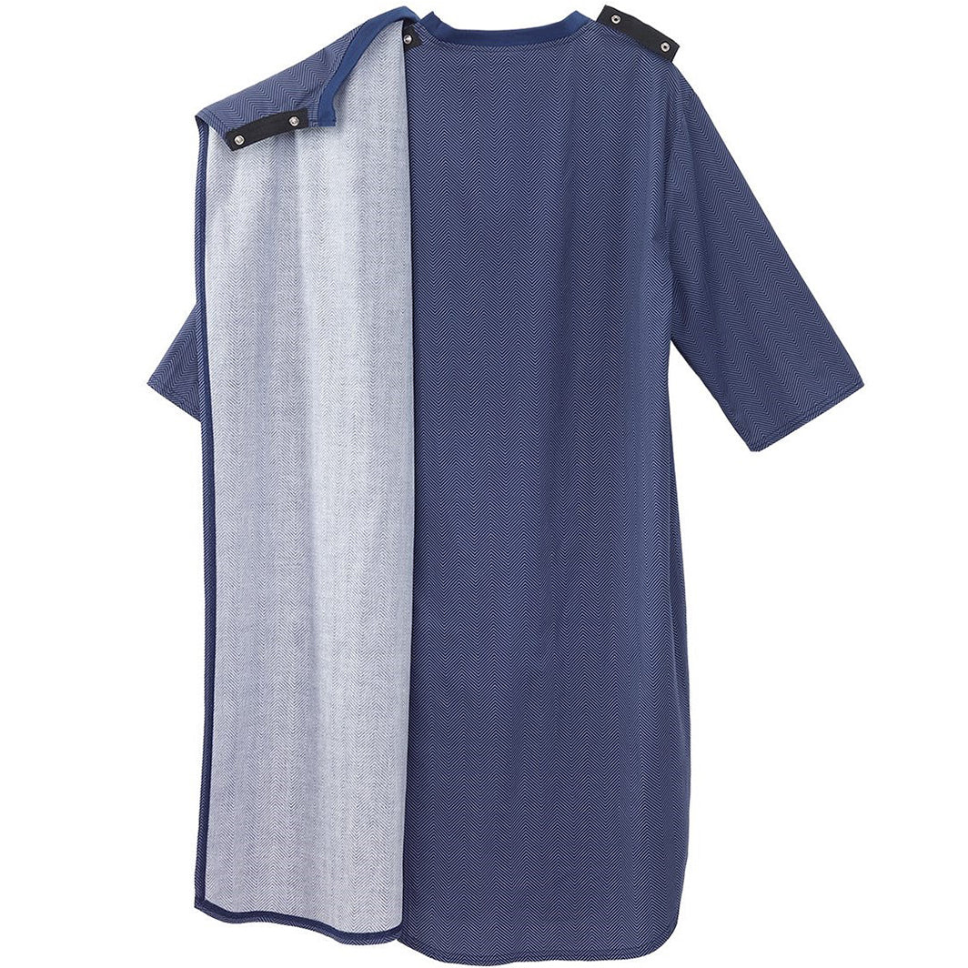Silverts Men's Adaptive Poly-Cotton Open Back Hospital Gown