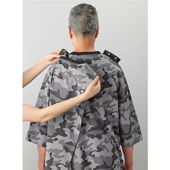 Silverts Men's Adaptive Poly-Cotton Open Back Hospital Gown