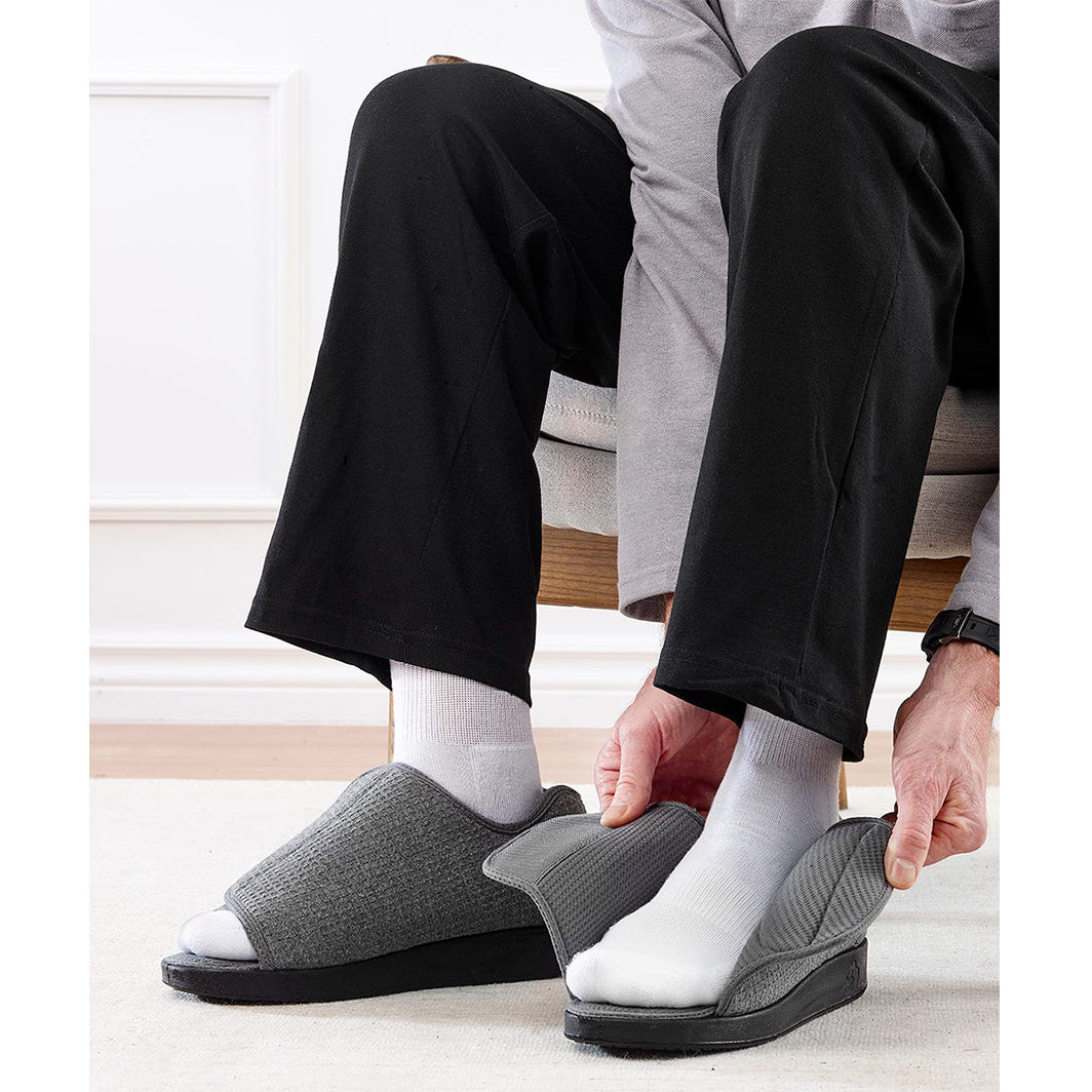 Silverts Men's Extra-Wide Diabetic Open Toe Shoes