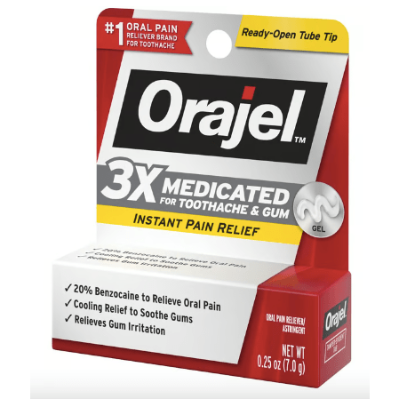 Orajel 3X Medicated For Toothache & Gum Gel