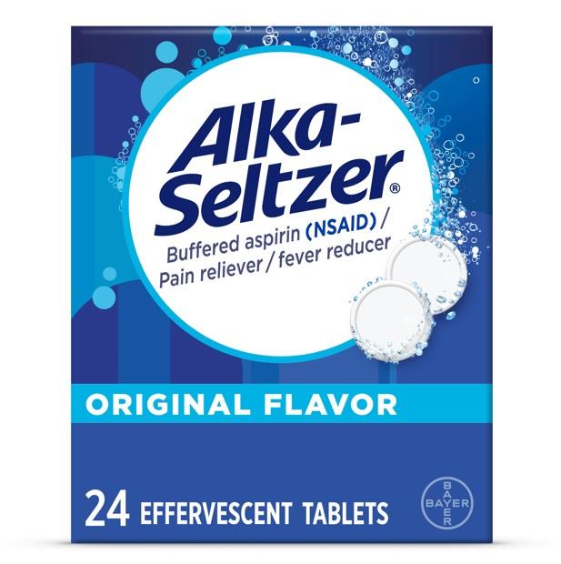 Alka-Seltzer Effervescent Aspirin Pain Relief Tablets Original - 24ct