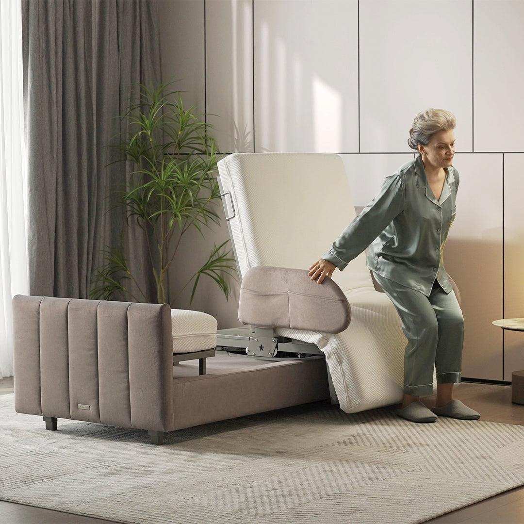 StarSleep Orin Rotating Sit to Stand Hospital Bed With Head and Foot Elevation