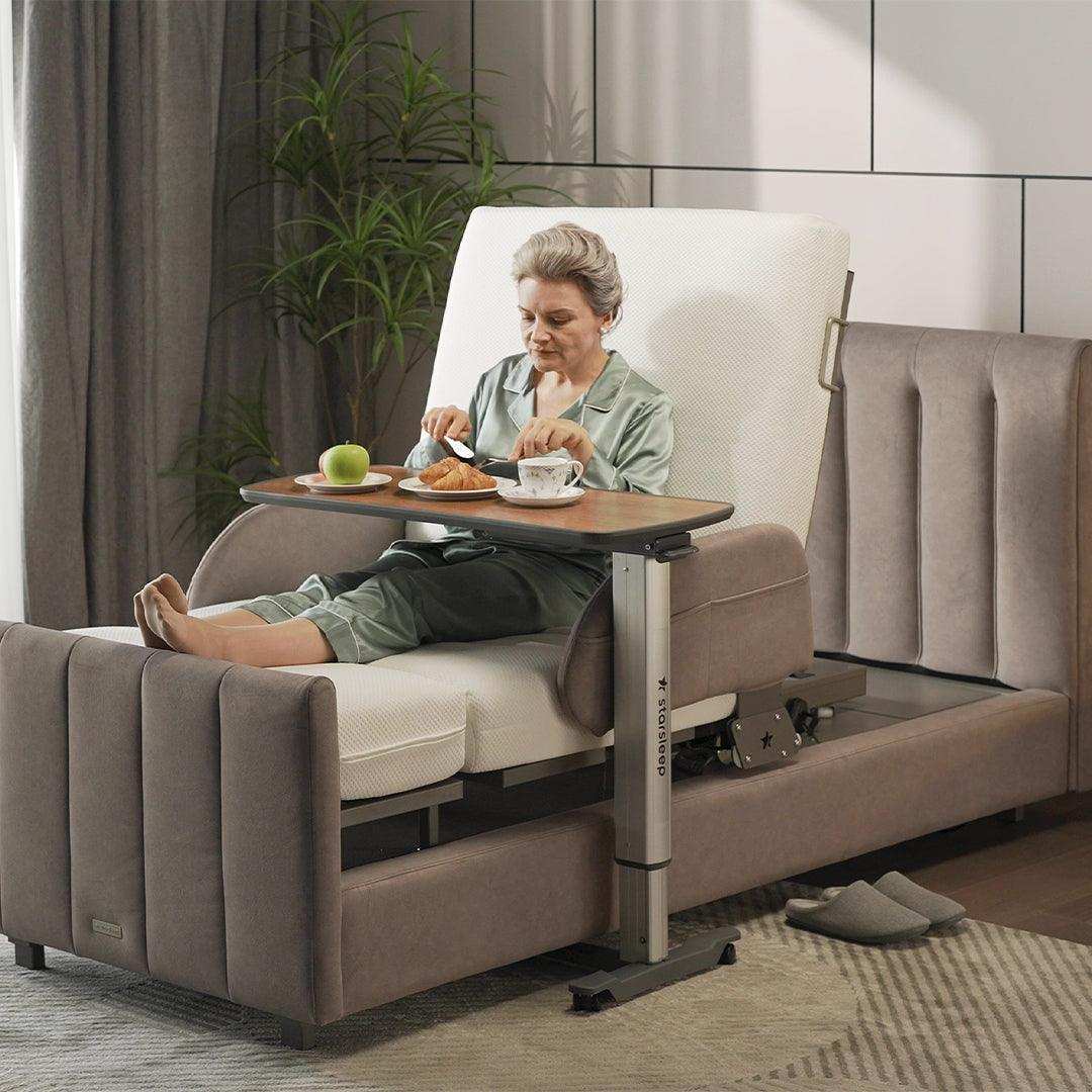 StarSleep Orin Rotating Sit to Stand Hospital Bed With Head and Foot Elevation