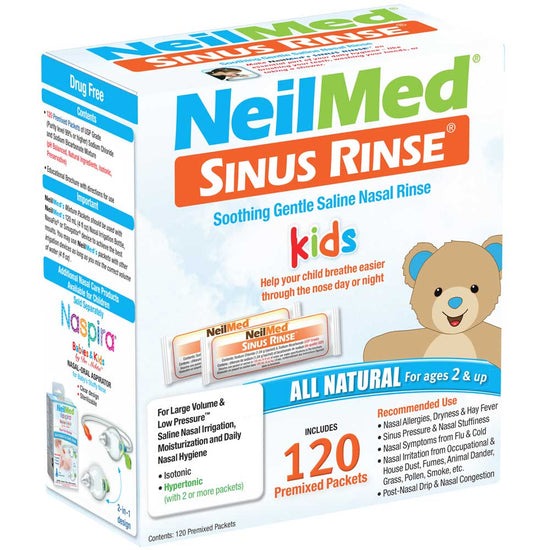 NeilMed Sinus Rinse Pediatric Saline Nasal Rinse - 120 Ct Premixed Packets