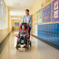 Cochecito pediátrico adaptable para necesidades especiales SMILEZ
