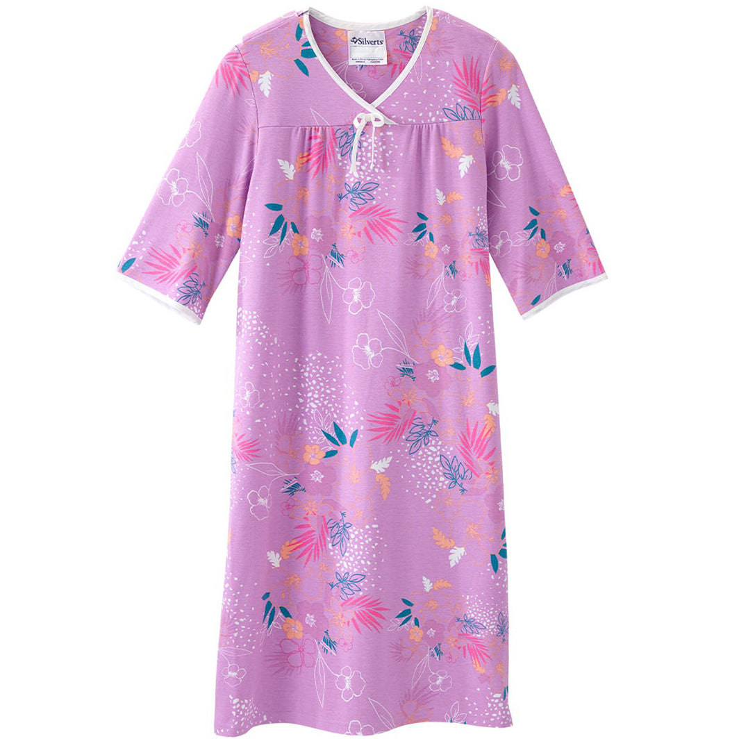 Camisón de hospital y atención domiciliaria Silverts para mujer sin costuras