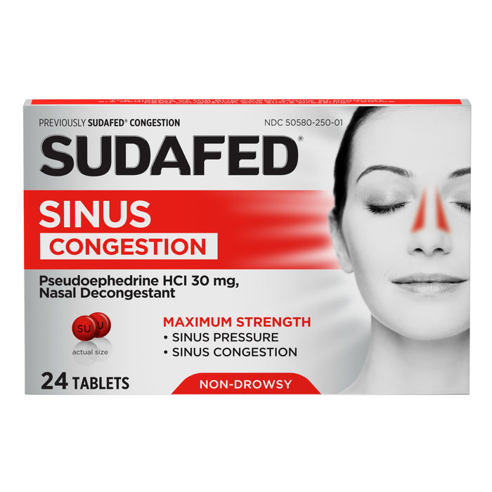 Sudafed Maximum Strength Sinus Congestion Relief Tablets