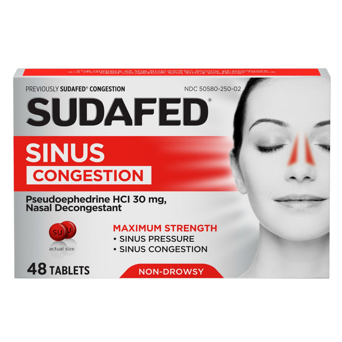 Sudafed Maximum Strength Sinus Congestion Relief Tablets