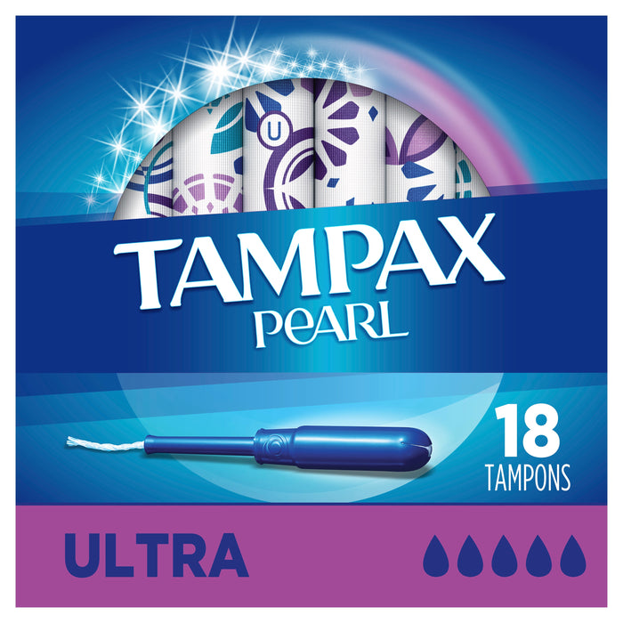 Tampax Pearl Unscented Plastic Tampons Super Super+ Ultra Absorbency