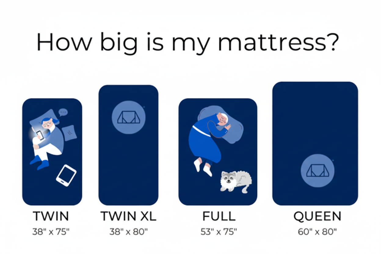 Abrams Nation 8" Waterproof Memory Foam Mattress